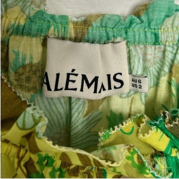 Alemais Wrenly Floral Midi Dress Green - Picture 7 of 8